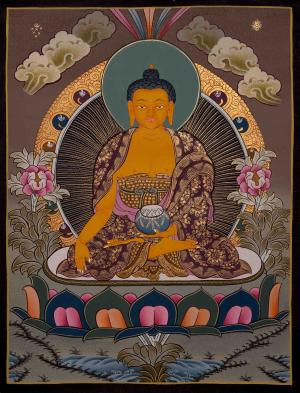Shakyamuni Buddha Thangka | Buddhist Altar | Tibetan Buddhism | Compassion of Yoga